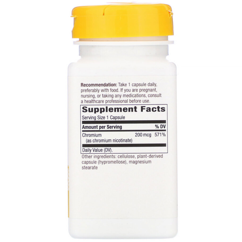 Nature's Way, GTF Chromium, 200 mcg, 100 Vegan Capsules - Imagem 2