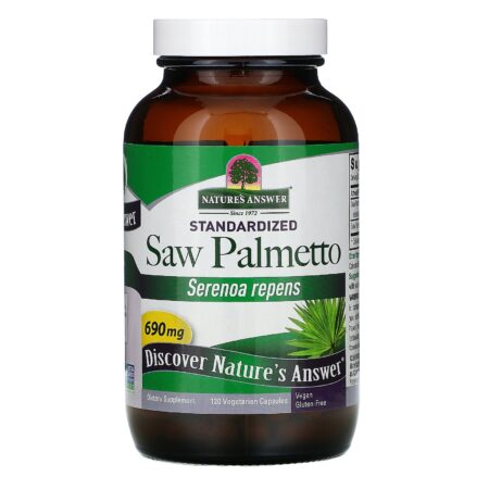 Nature's Answer, Saw Palmetto, Standardized, 690 mg, 120 Vegetarian Capsules - Image 3