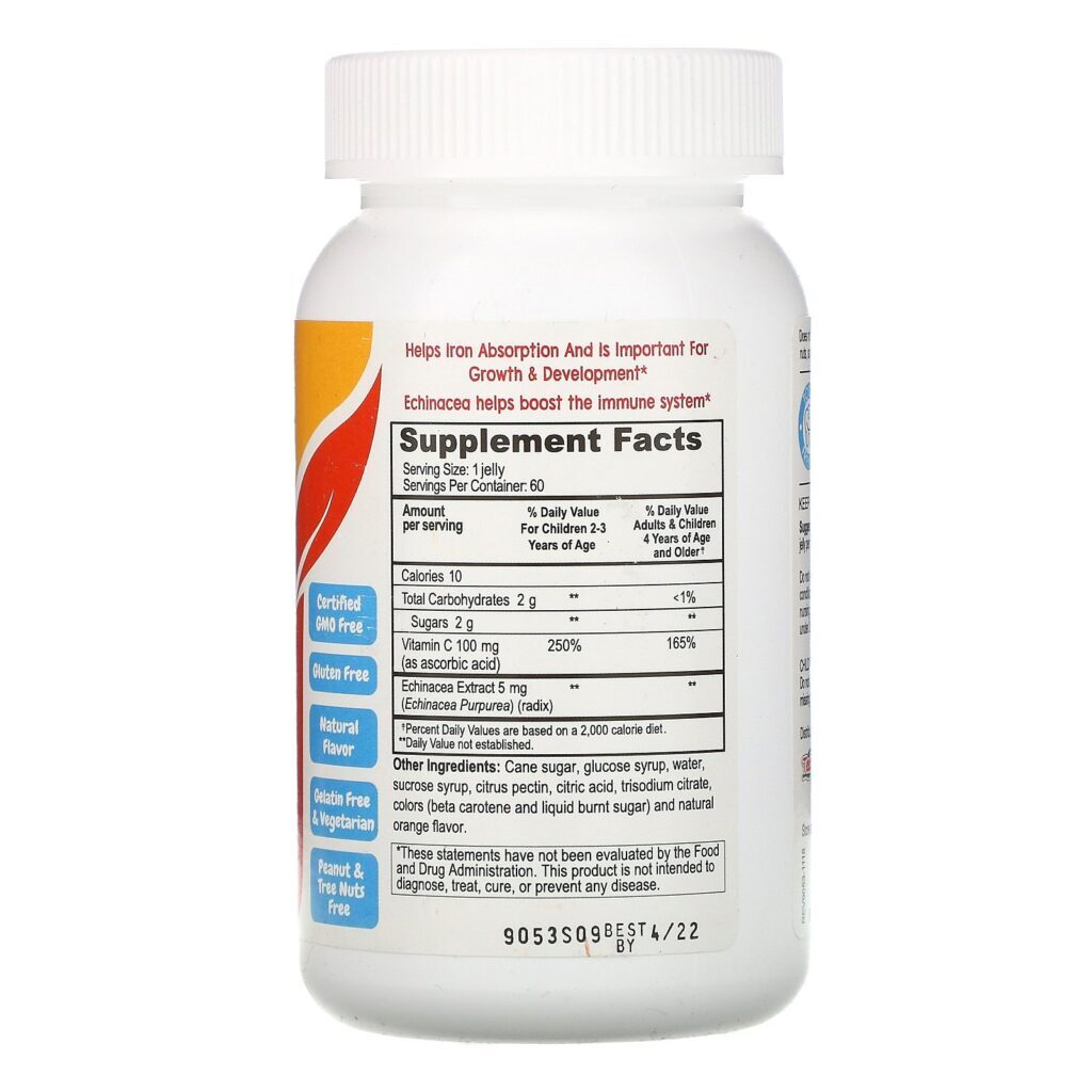 YumV's, Vitamin C with Echinacea, Delicious Orange Flavor, 60 Jelly Bears - Imagem 2