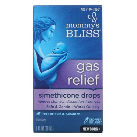 Mommy's Bliss, Gas Relief, Gotas de Simeticona, Recém-Nascido+, 30 ml (1 fl oz)