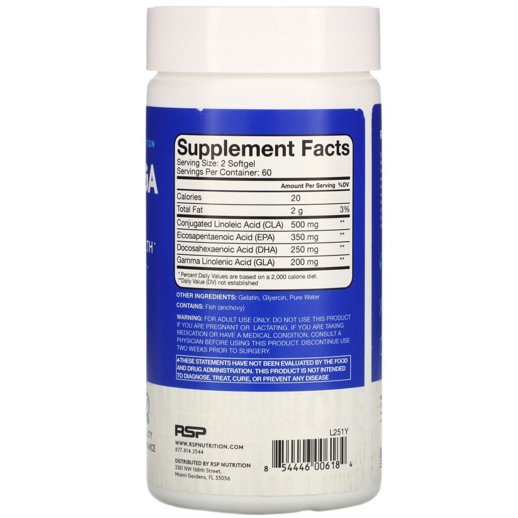 RSP Nutrition, LeanOmega, 120 Softgels - Imagem 2