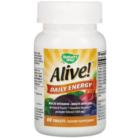 Nature's Way, Alive!, Daily Energy, Multivitamin-Multimineral, 60 Comprimidos - Image 3