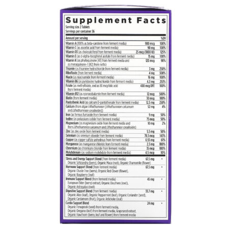 New Chapter, Women's Advanced Multi, 72 Vegetarian Tablets - Image 2