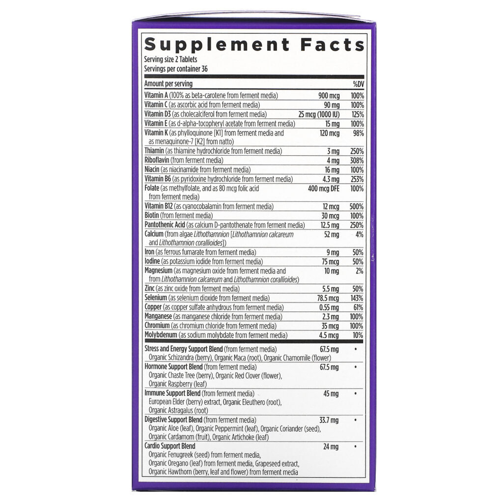 New Chapter, Women's Advanced Multi, 72 Vegetarian Tablets - Imagem 2