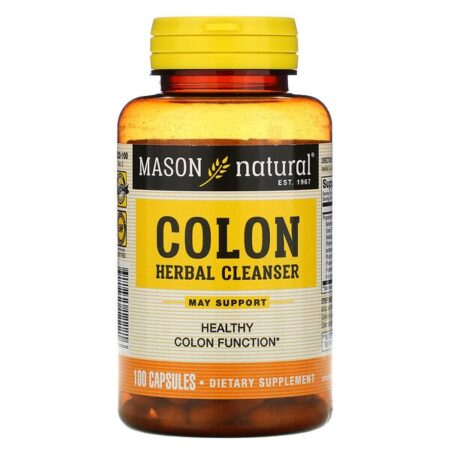 Mason Natural, Limpador Herbal do Cólon, 100 Cápsulas