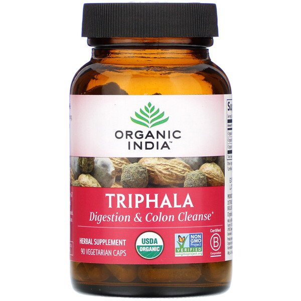 Organic India, Triphala, 90 Cápsulas Vegetais