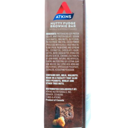 Atkins, Endulge, Brownie Nutty Fuge 5 Barras, 1,41oz (40 g) Cada - Image 3