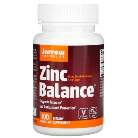 Jarrow Formulas, Zinc Balance, 100 Cápsulas Vegetais