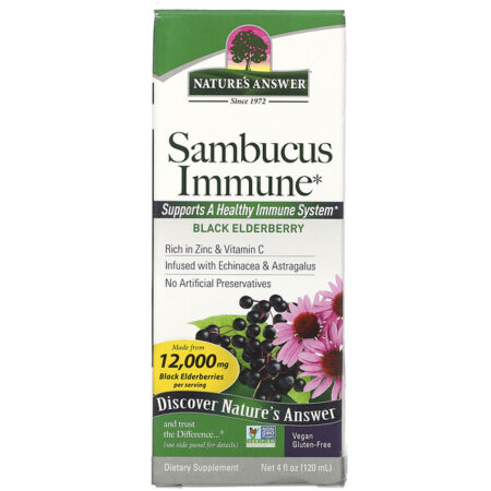 Nature's Answer, Sambucus para o Sistema Imune, Sambucus nigra, 5000 mg, 4 fl oz (120 ml)