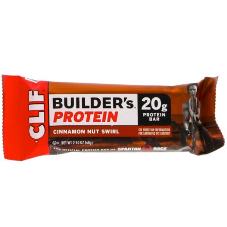 Clif Bar, Builder's Protein Bar, Cinnamon Nut Swirl, 12 Bars, 2.40 oz (68 g) Each - Image 4