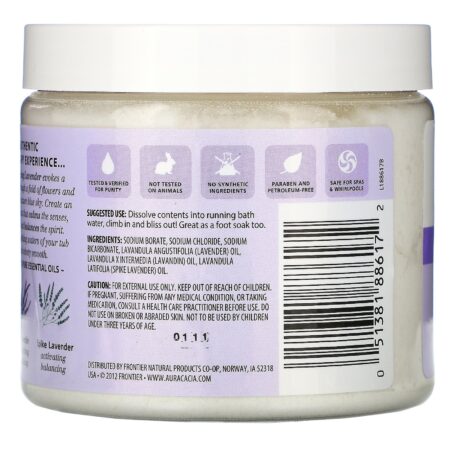 Aura Cacia, Banho Mineral de Aromaterapia, Lavanda Relaxante, 16 oz (454 g) - Image 2