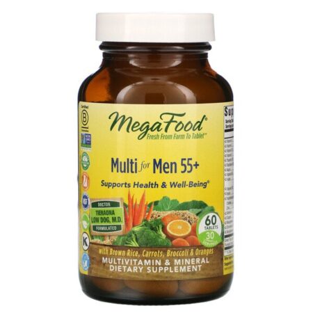 MegaFood, Multivitamínico para Homens Acima de 55 Anos, 60 Comprimidos