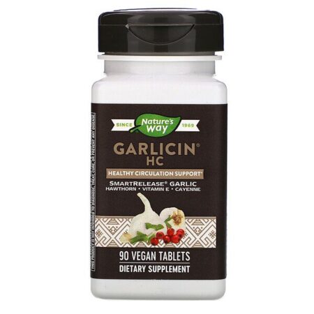 Nature's Way, Garlicin HC, 90 Vegan Tablets