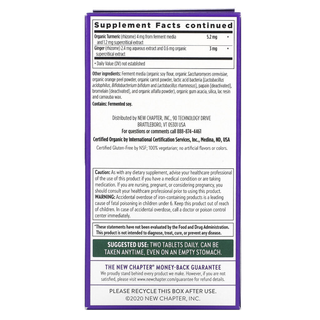 New Chapter, Women's Advanced Multi, 72 Vegetarian Tablets - Imagem 3