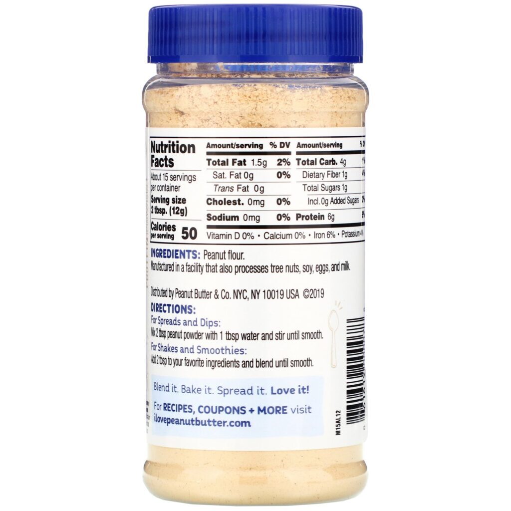 Peanut Butter & Co., Peanut Powder, Pure Peanut, 6.5 oz (184 g) - Imagem 2