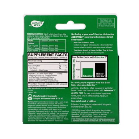 Nature's Way, Esberitox, Supercharged Echinacea, 100 Chewable Tablets - Imagem 2