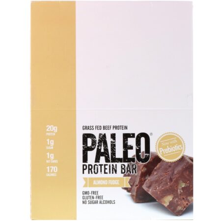 Julian Bakery, PALEO Protein Bar, Almond Fudge, 12 Bars, 2.0 oz (56.3 g) Each - Image 2