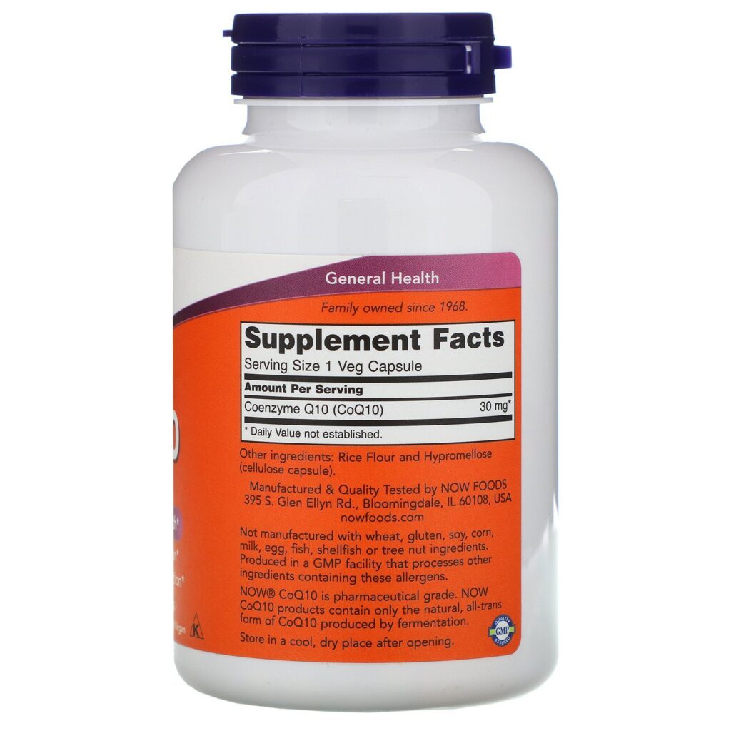 Now Foods, CoQ10, 30 mg, 240 Cápsulas Vegetais - Imagem 2