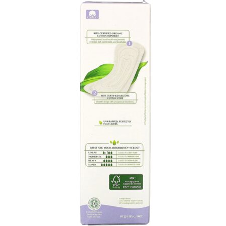 Organyc, Organic Cotton Panty Liners, Light Flow, 24 Liners - Image 2