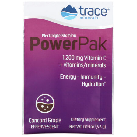 Trace Minerals Research, Electrolyte Stamina PowerPak, Concord Grape, 30 Packets. 0.19 oz (5.3 g) Each - Image 3