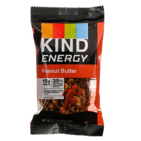 KIND Bars, Energy, Peanut Butter, 12 Bars, 2.1 oz (60 g) Each - Image 4