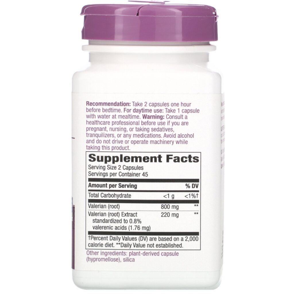 Nature's Way, Valerian, 220 mg, 90 Vegan Capsules - Imagem 2