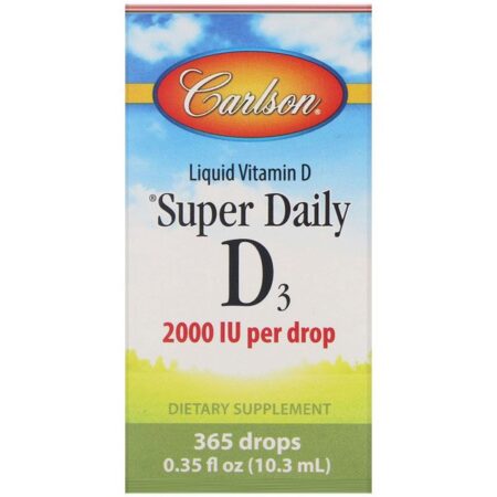 Carlson Labs, Super Daily D3, 2.000 UI, 10,3 ml (0,35 fl oz)