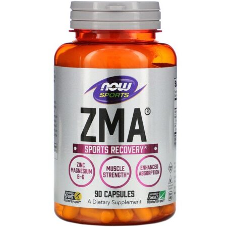 Now Foods, Esportes, ZMA, Recuperação Esportiva, 90 Cápsulas