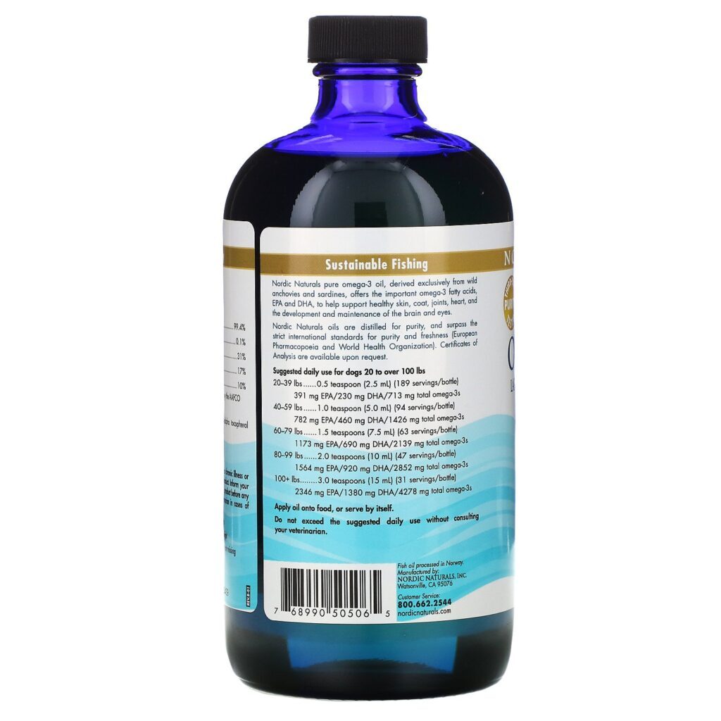 Nordic Naturals, Ômega-3 Pet, 473 ml (16 fl oz) - Imagem 3