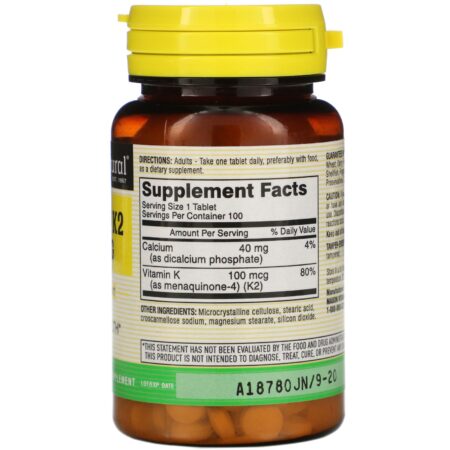 Mason Natural, Vitamina K2, 100 mcg, 100 Comprimidos - Image 2