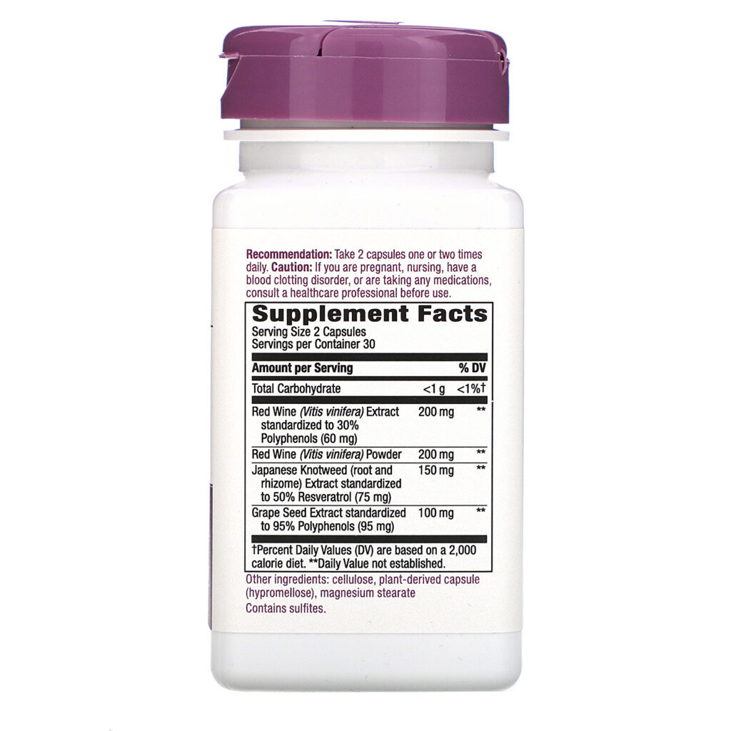 Nature's Way, Resveratrol, 60 Vegan Capsules - Imagem 2