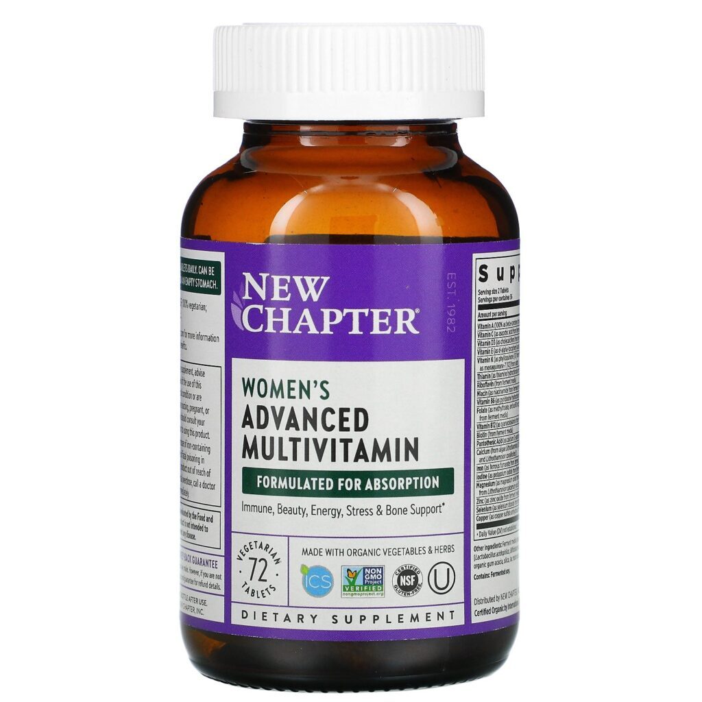 New Chapter, Women's Advanced Multi, 72 Vegetarian Tablets - Imagem 4