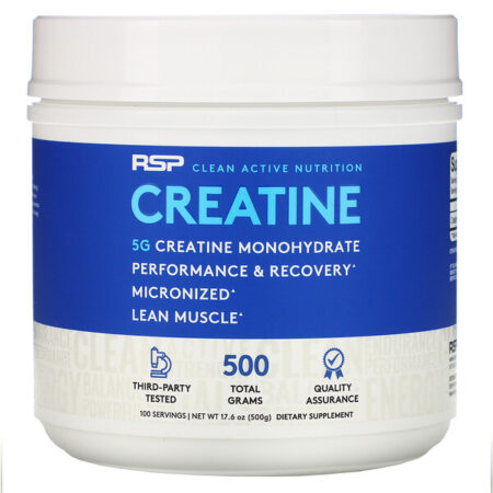 RSP Nutrition, Creatine Monohydrate Powder, 5 g, 17.6 oz (500 g)