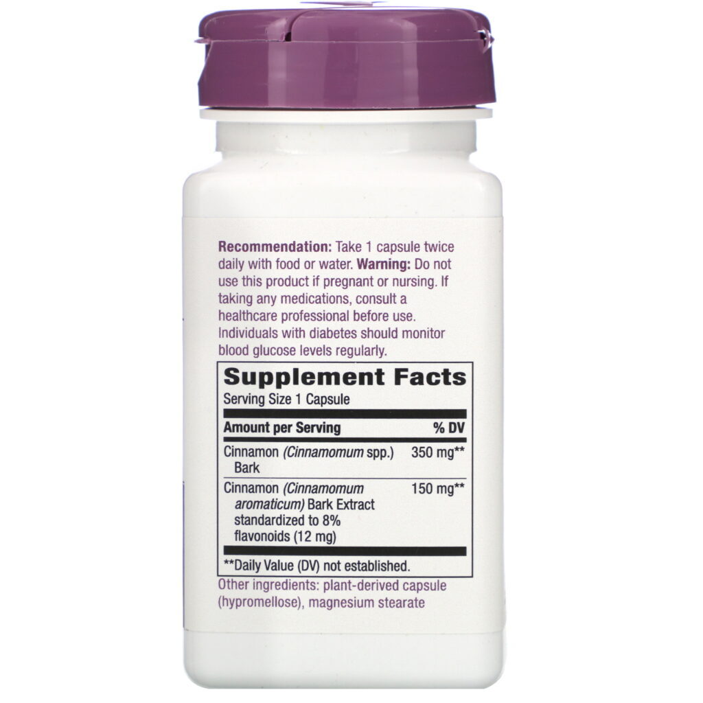 Nature's Way, Cinnamon, 60 Vegan Capsules - Imagem 2