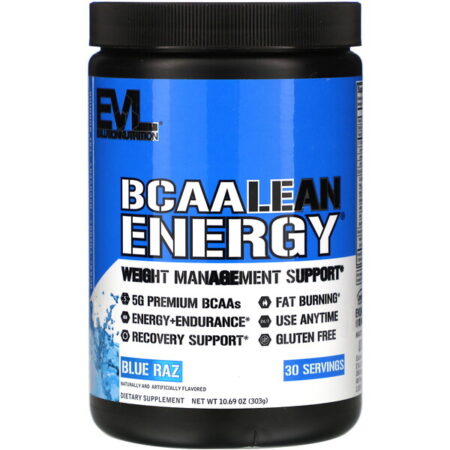 EVLution Nutrition, BCAA Lean Energy, Blue Raz, 318 g (11,2 oz)