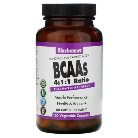 Bluebonnet Nutrition, BCAAs 4:1:1 Ratio, 120 Vegetable Capsules