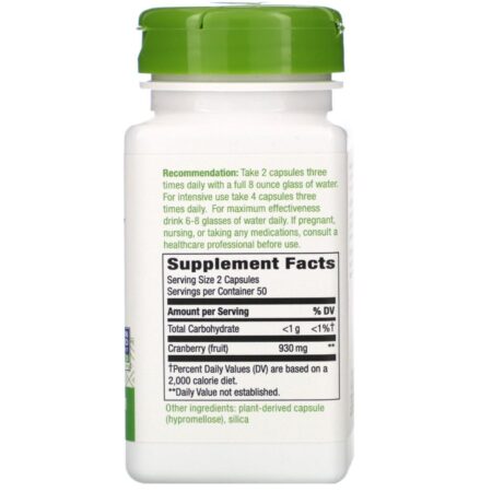 Nature's Way, Cranberry Fruit, 930 mg, 100 Vegan Capsules - Imagem 2