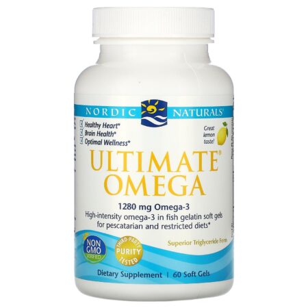 Nordic Naturals, Ultimate Omega, limão, 1.000 mg, 60 Softgels - Image 3