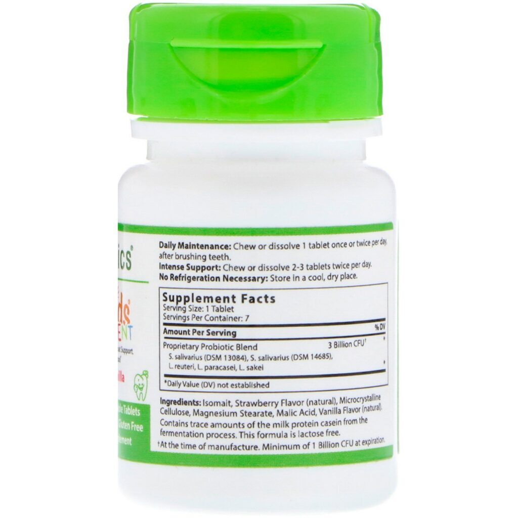 Hyperbiotics, PRO-Kids ENT, Sugar Free, Strawberry Vanilla, 7 Patented LiveBac Chewable Tablets - Imagem 2
