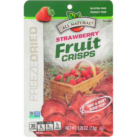 Brothers-All-Natural, Frutas Crocantes - Liofilizadas, Morangos, 12 Sacos Individuais, 90 g - Image 4