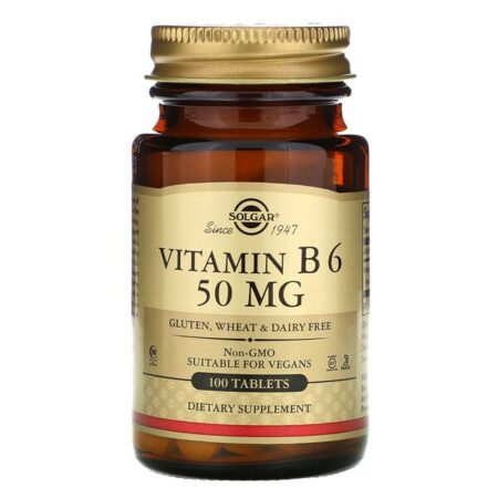 Solgar, Vitamina B6, 50 mg, 100 Comprimidos