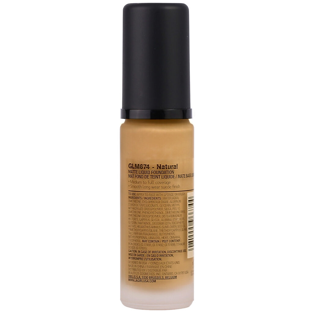 L.A. Girl, Base Pro Matte HD, natural, 1 fl oz (30 ml) - Imagem 2
