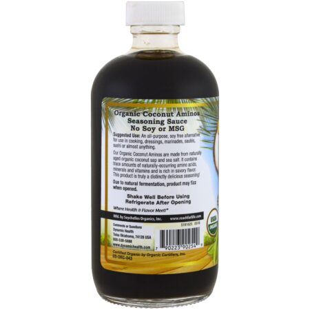 Dynamic Health Laboratories, Organic Coconut Aminos, Molho, 237 ml (8 fl oz) - Image 3