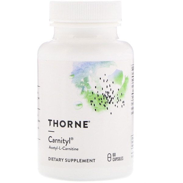 Thorne Research, Carnityl, Acetil-L-Carnitina, 60 Cápsulas