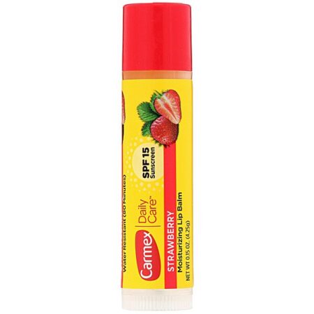 Carmex, Daily Care, Bálsamo Labial Hidratante, Morango, FPS 15, 4,25 g (0,15 oz)