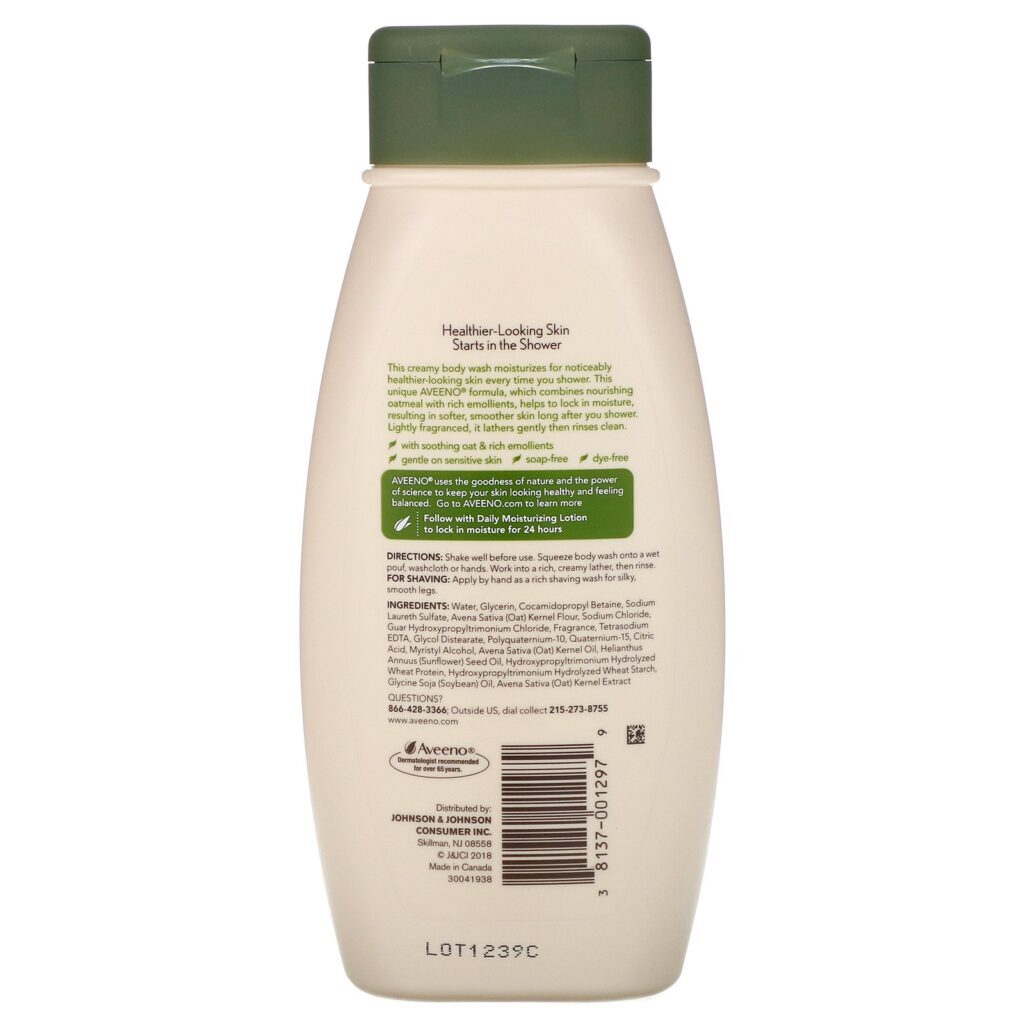 Aveeno, Active Naturals, Daily Moisturizing, Sabonete Líquido Corporal, 532 ml (18 fl oz) - Imagem 2