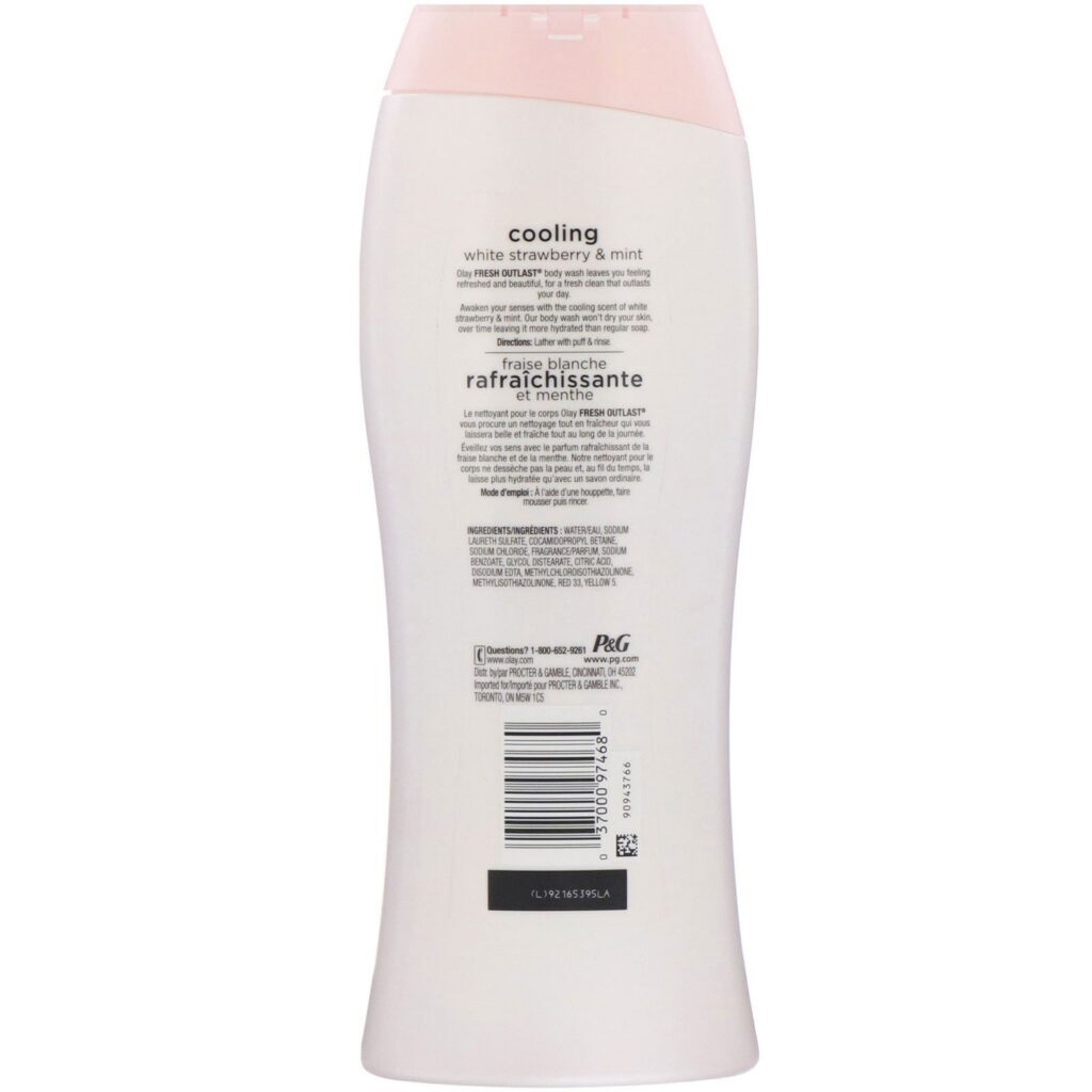 Olay, Sabonete Líquido Fresh Outlast, Morango Branco e Menta Refrescante, 650 ml (22 fl oz) - Imagem 2
