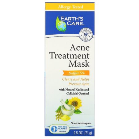 Earth's Care, Máscara de tratamento da Acne, 5% de Enxofre, 71 g - Image 2