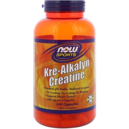 Now Foods, Sports, Kre-Alkalyn Creatine, 240 Cápsulas