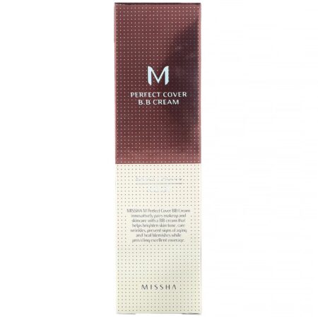 Missha, M Perfect Cover B.B Cream, FPS 42 PA+++, N. 21 Bege Claro, 50 ml (1,7 oz) - Image 2